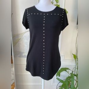 INC INTERNATIONAL CONCEPTS METALLIC STUDDED TOP ⚙️